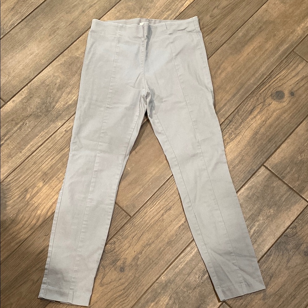 H&M Gray Cropped Ankle Pants with Straight Leg